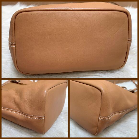 COACH Vintage Camel Tan Leather N/S LEGACY Bucket Tote Shoulder Bag #9803 - Picture 14 of 16